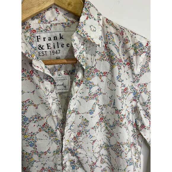 FRANK & EILEEN Frank Multicolor Floral Button-down Long-sleeve Shirt Top XXS - Picture 2 of 3